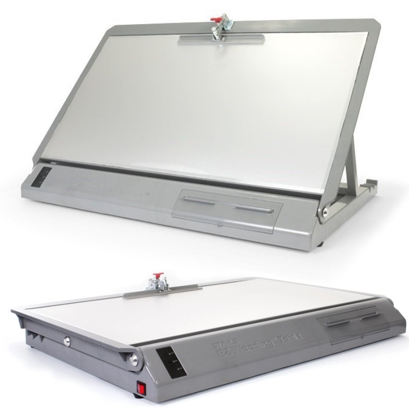 Stahls EZ Weeding Table, heated, upright and flat views