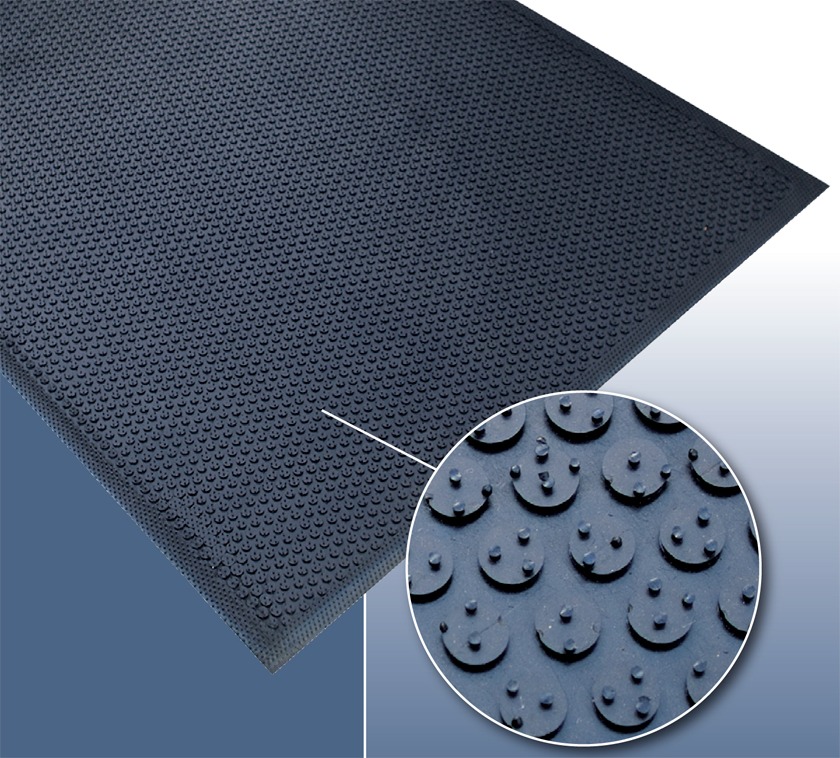 Zwart hitteperssilicone kussentje met gestructureerd oppervlak