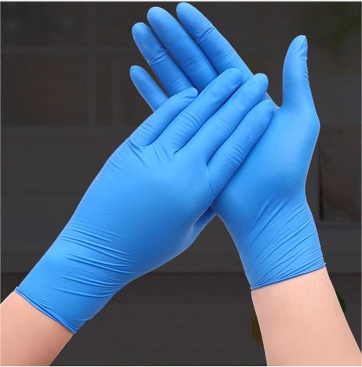 Box of Blue Disposable Nitrile Gloves