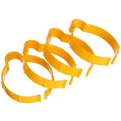 Gele plastic rolklemmen - set van vier