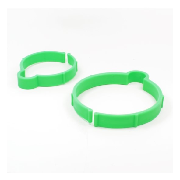 Groene plastic rolklemmen - set van 2