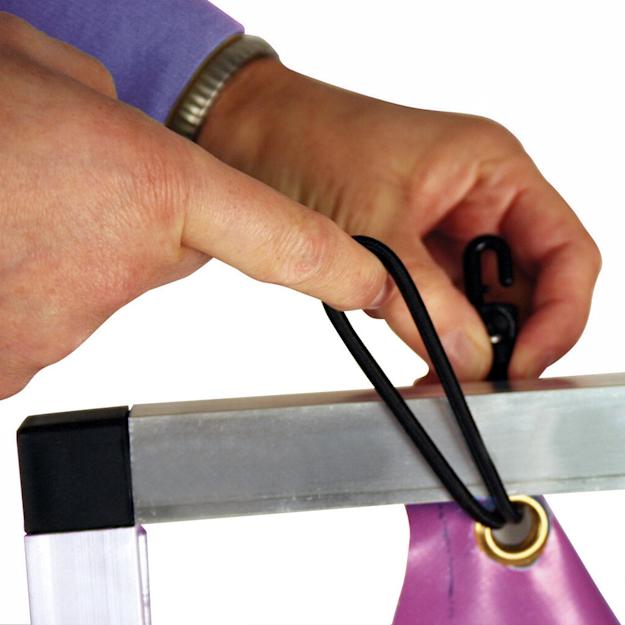 Elastische straps en clips voor spandoeken